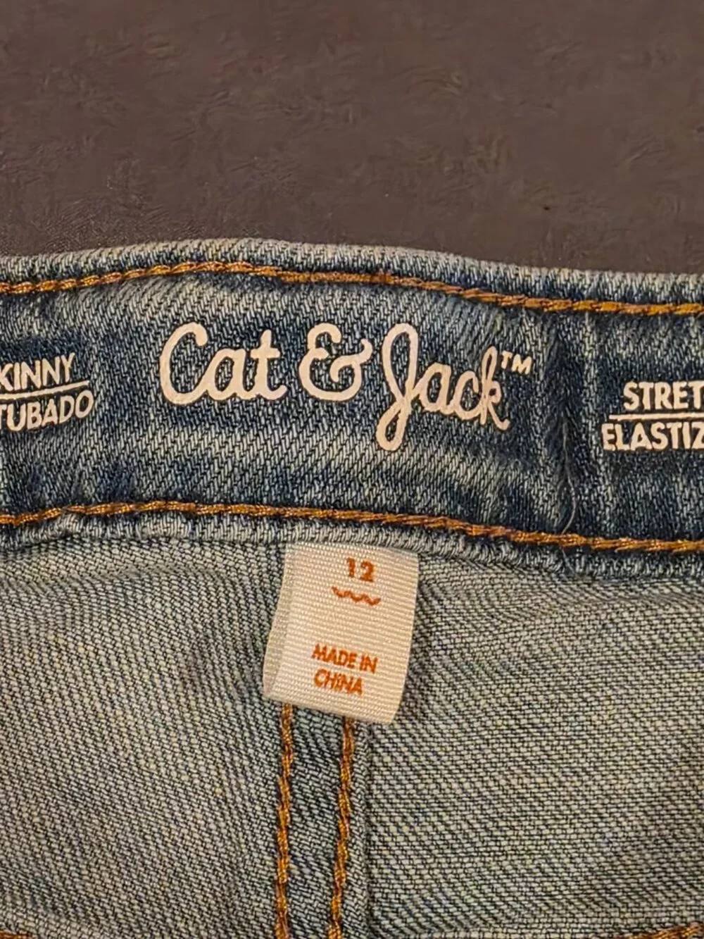 Cat and Jack Girls Size 12 Distressed Jeans